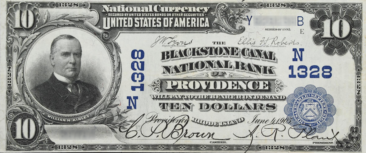 Examples of valuable currency from Rhode Island