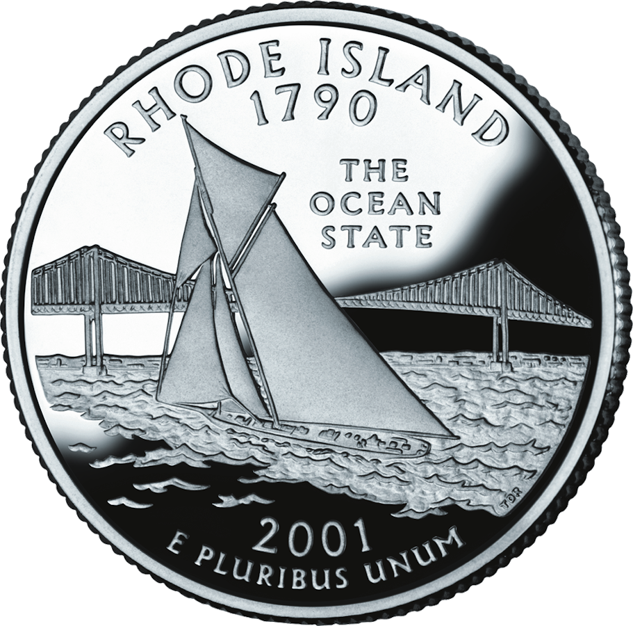 Rhode Island state quarter reverse